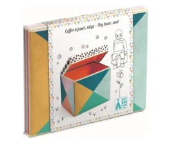 Niños Djeco Caja de Almacenamiento Con Asiento Geometría