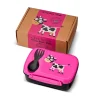 Carl Oscar Caja de Almuerzo N'ice Box Kids Vaca Purple