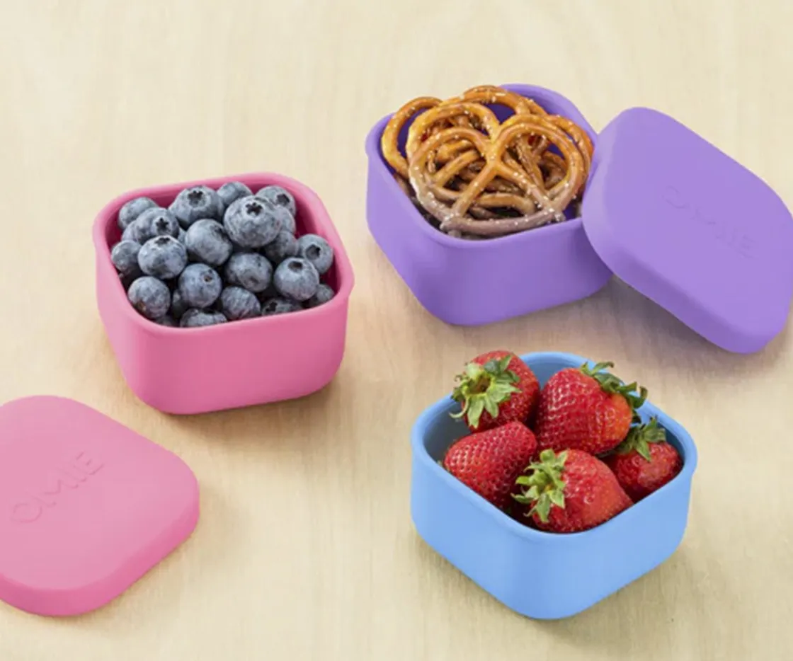 Omie Caja de Almuerzo Snack Violeta^ Fiambreras Infantiles