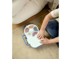 GöBe Caja de Almuerzo Spinner 2 in 1 Lunchox Blueberry Blue