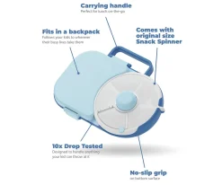 GöBe Caja de Almuerzo Spinner 2 in 1 Lunchox Blueberry Blue