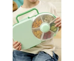 GöBe Caja de Almuerzo Spinner 2 in 1 Lunchox Sage Green^ Cajas De Almuerzo