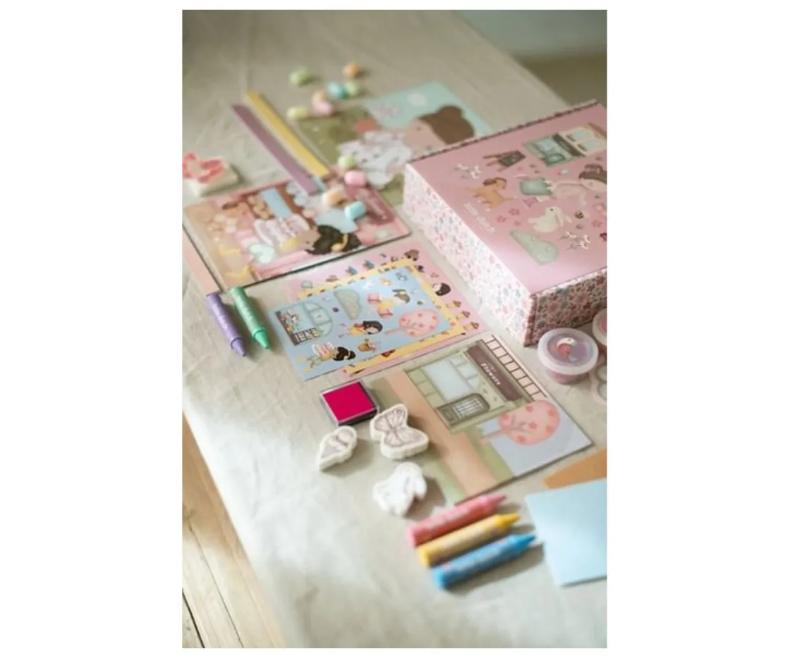 Little Dutch Caja de Creatividad Grande Rosa^Niños Manualidades Para Niños