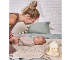 Rabbit & Friends Caja de Música Carrusel con Lámpara Chicklet Amarillo^ Iluminación