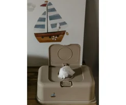 Funkybox Caja de Toallitas Barco Beige^Niños Porta Toallitas