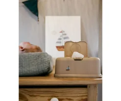 Funkybox Caja de Toallitas Barco Beige^Niños Porta Toallitas