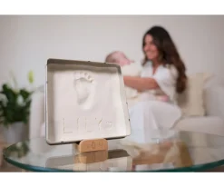 Petit Artichaut Caja Huella de Bebé Cuadrada Jolis Coeurs