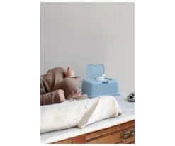 Funkybox Caja Toallitas Azul Caballito de Mar^Niños Porta Toallitas