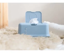 Funkybox Caja Toallitas Azul Caballito de Mar^Niños Porta Toallitas