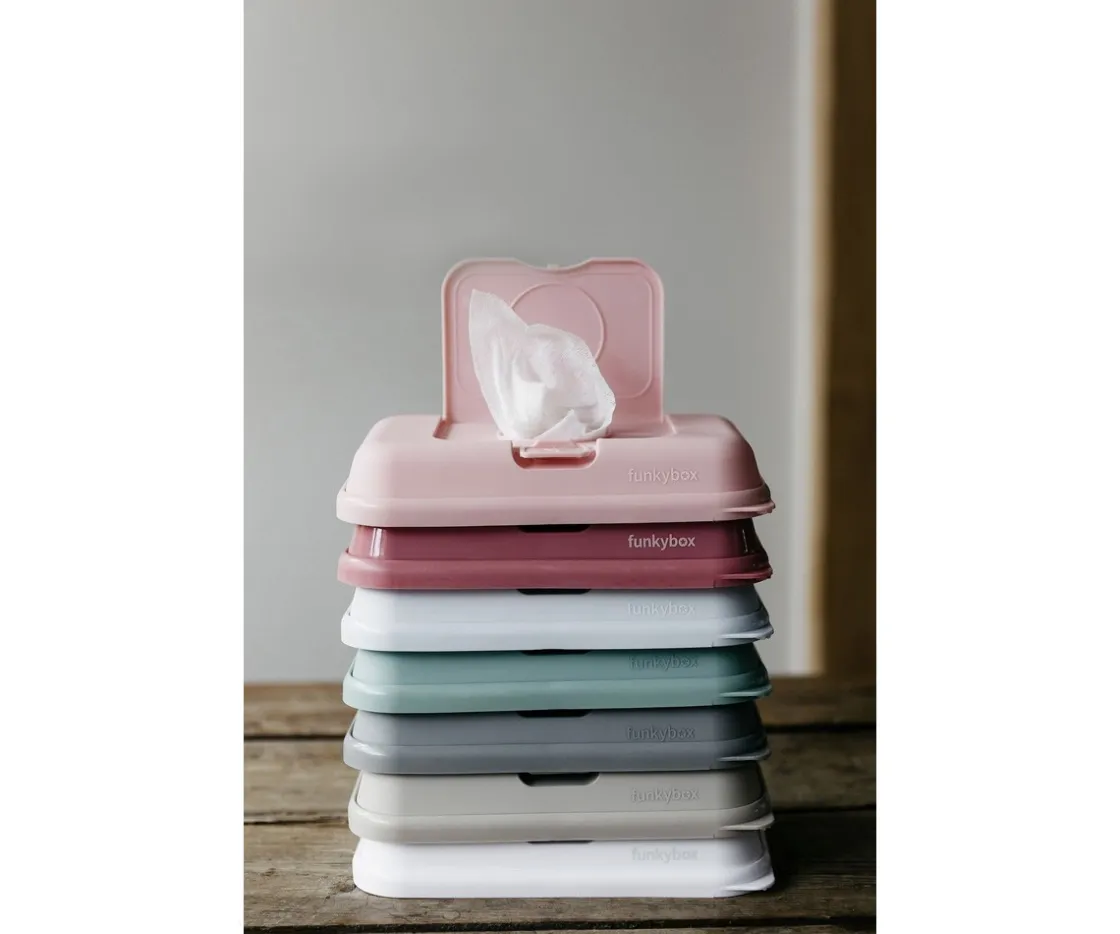 Funkybox Caja Toallitas ToGo Blanca Estrellitas^Niños Porta Toallitas