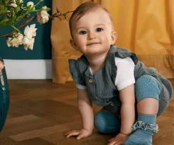 GoBabyGo Calcetines Suela Antideslizante Bambú Liberty Sky Blue