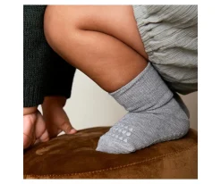 GoBabyGo Calcetines Suela Antideslizante Bambú Grey Melagne^ Gateo