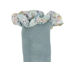 GoBabyGo Calcetines Suela Antideslizante Bambú Liberty Dusty Blue^ Gateo