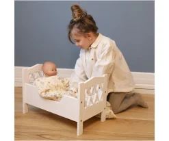 Niños Cam Cam Cama Arlequín para Muñecas Blanca