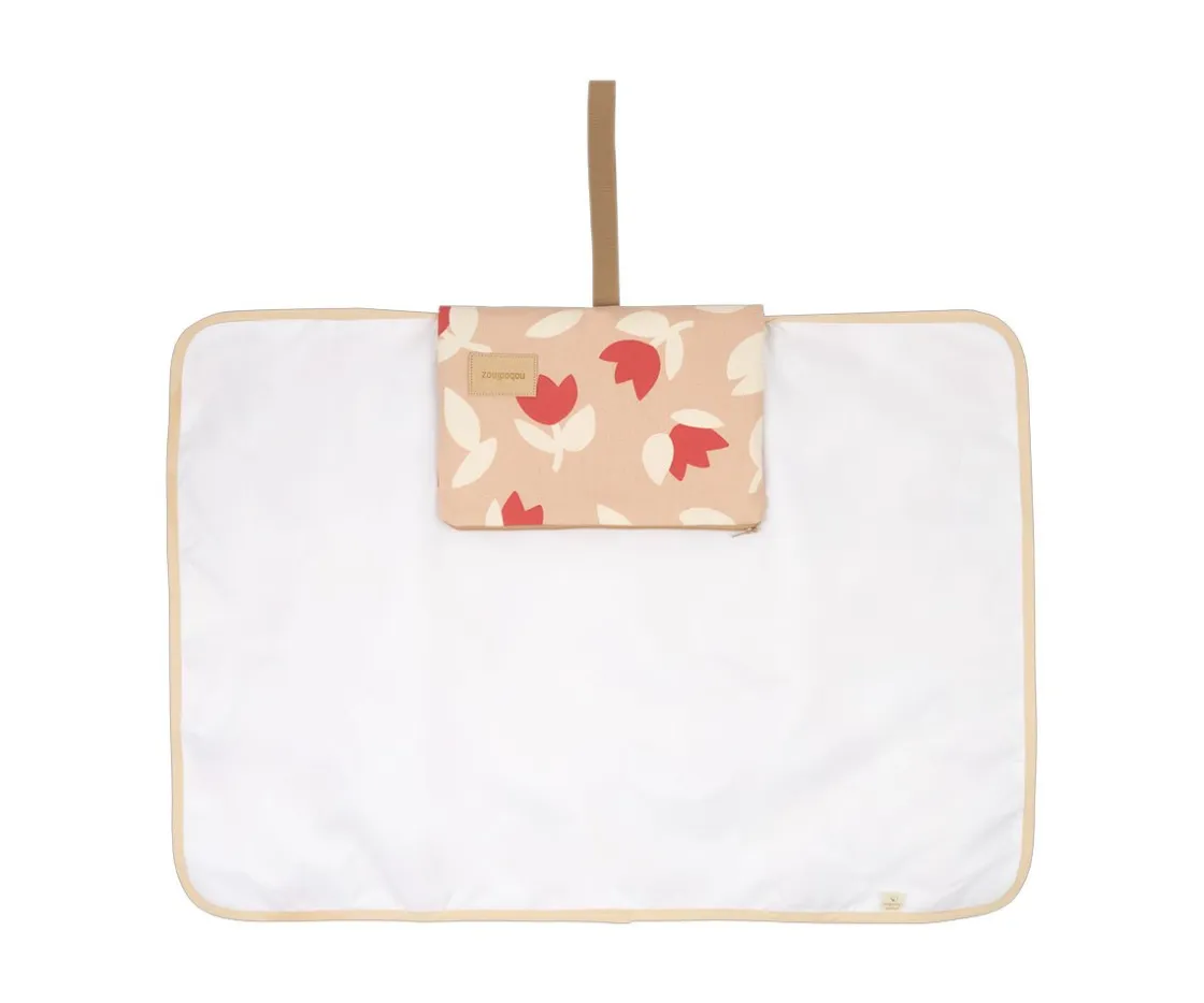 Nobodinoz Cambiador de Viaje Impermeable Hyde Park Red Tulips^Niños Cambiadores Para Bebés