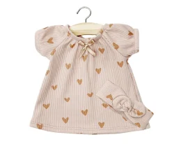 Minikane Camisón Sabrina Algodón y Diadema Punto Canalé Corazones para Muñeco Gordis^Niños Accesorios Para Muñecas