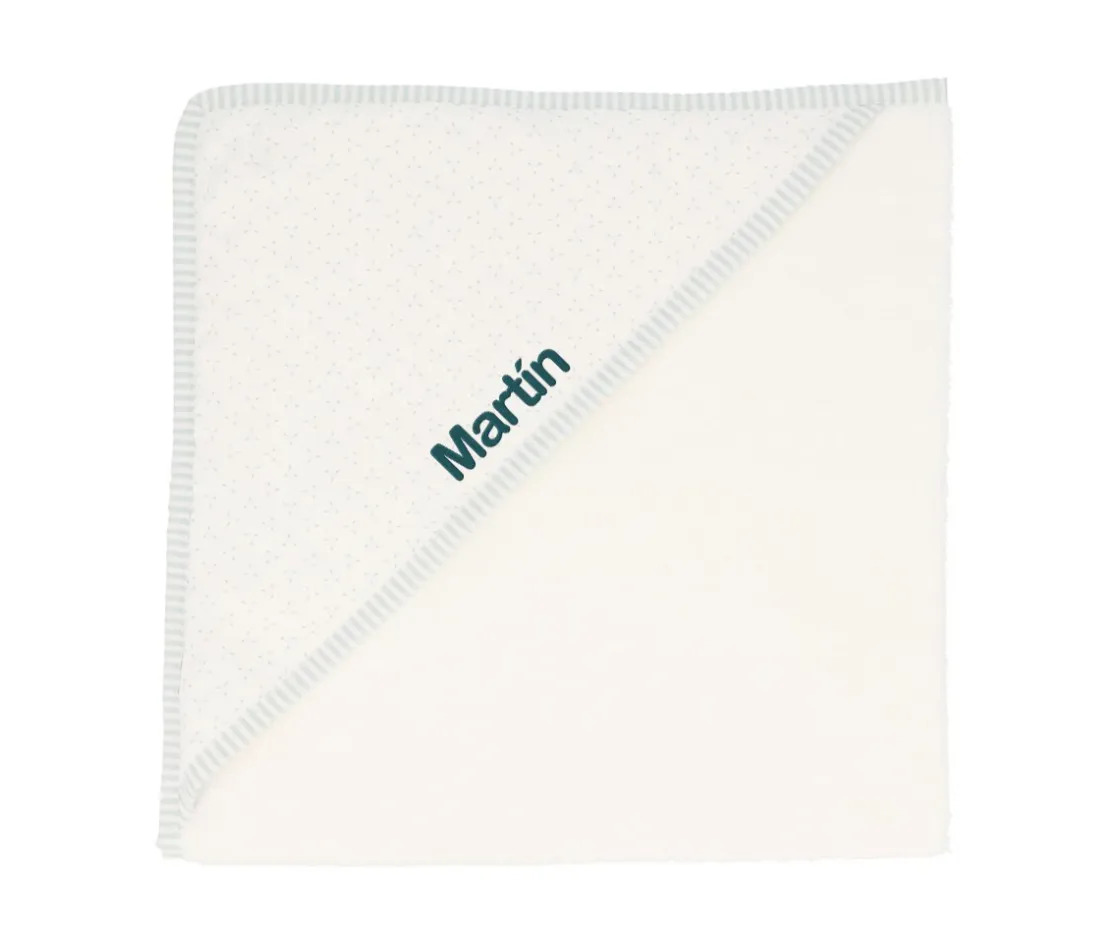 Cristina de Jos'h Capa de Baño Dorset Verde Personalizable^Niños Capa De Baño Bebé