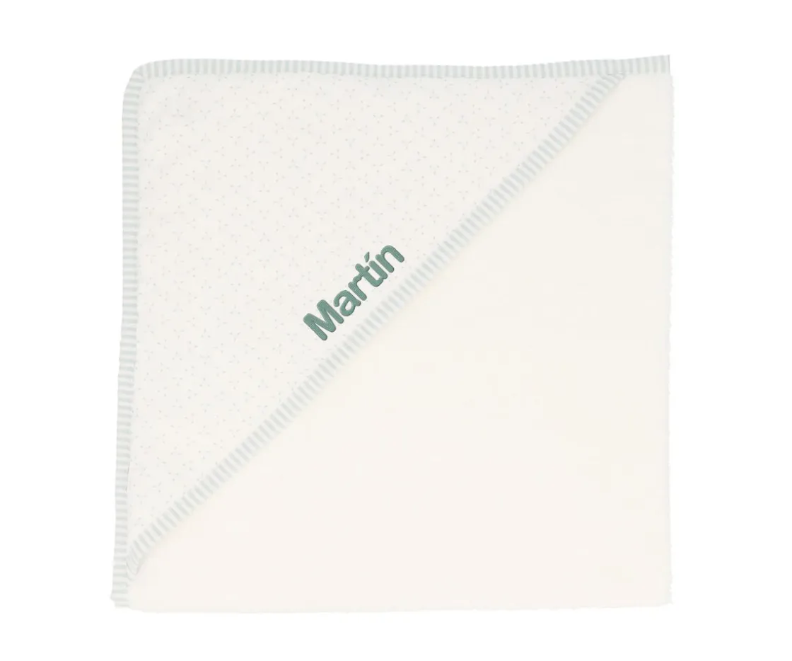 Cristina de Jos'h Capa de Baño Dorset Verde Personalizable^Niños Capa De Baño Bebé