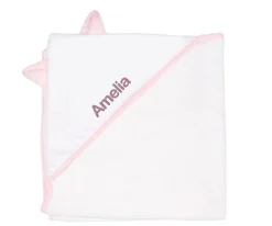 Cristina de Jos'h Capa de Baño Orejitas Classic Star Rosa Personalizable^Niños Capa De Baño Bebé