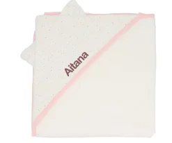 Niños Cristina de Jos'h Capa de Baño Rainbow Dots Rosa Personalizable