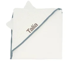 Cristina de Jos'h Capa de Baño Rainbow Dots Azul Personalizable^Niños Capa De Baño Bebé