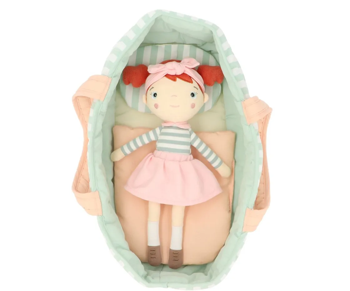 Niños Monnëka Capazo Muñecas Stripes Pink