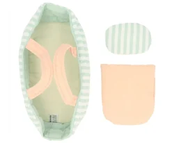 Niños Monnëka Capazo Muñecas Stripes Sage