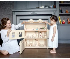 Niños Plan Toys Casa de Muñecas de Madera Victoriana