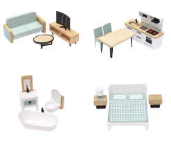 Niños Bubblat Kids Casa de Muñecas Spring Cottage Amueblada