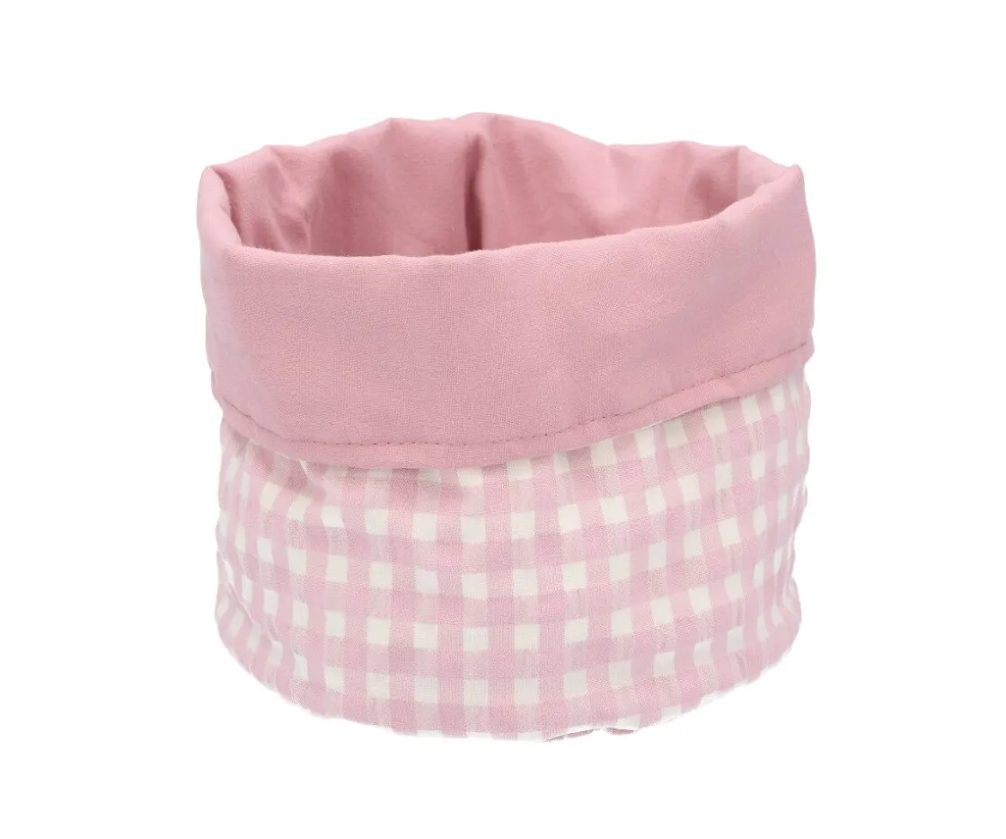 Cristina de Jos'h Cesta con Secababitas Vichy Rosa Personalizable