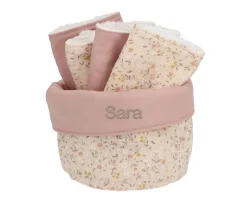 Cristina de Jos'h Cesta con Secababitas Wild Flower Personalizable^Niños Organizadores De Baño