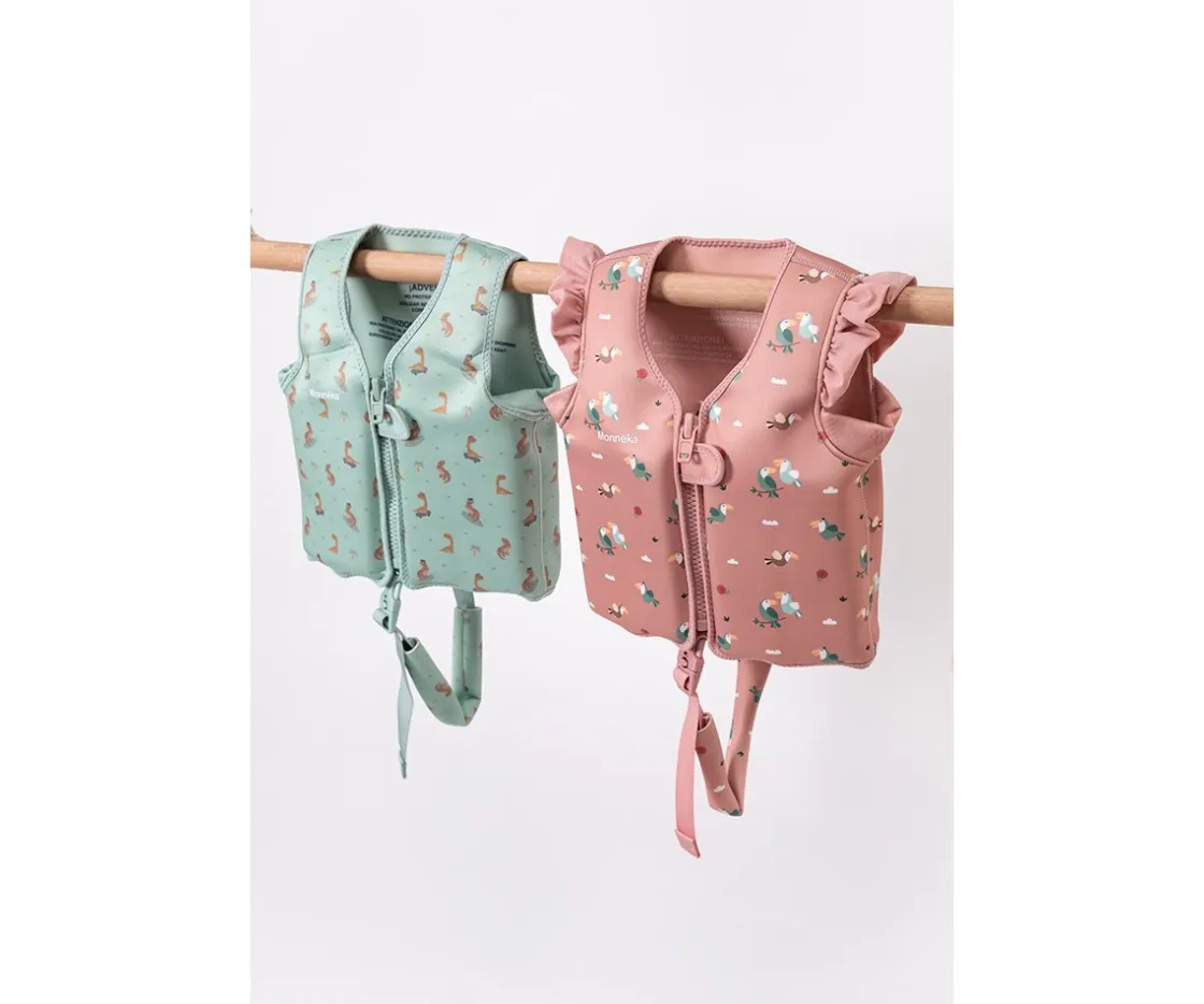 Monnëka Chaleco Flotador Aprendizaje Cool Dinos^Niños Chaleco Flotador Para Niños Y Bebes