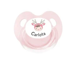 Tutete Retro Chupete Personalizado Retro Reno Rosa^ Chupetes De Navidad