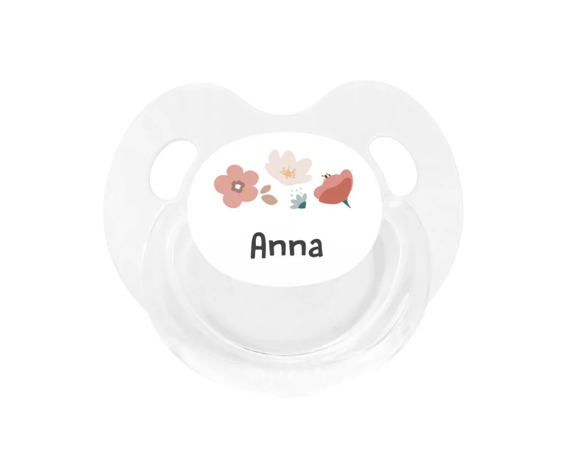 Tutete Retro Chupete Personalizado Retro Blanco Little Garden