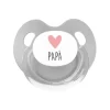 Tutete Retro Chupete Retro Gris Corazón Papá
