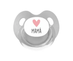 Tutete Retro Chupete Retro Gris Corazón Mamá^ Regalos Para Madres