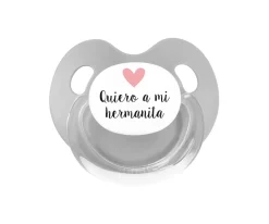 Tutete Retro Chupete Retro Gris Quiero a mi Hermanita