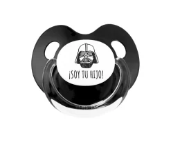 Chupetes Frases Chupete Retro Negro Soy tu hijo 0M
