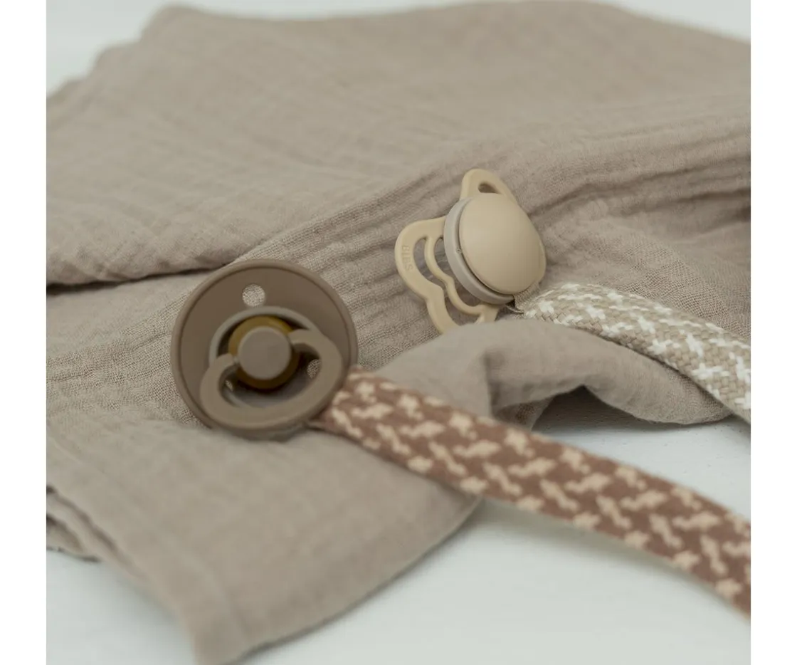 BIBS Chupetero Trenzado Pale Butter/Ivory^ Chupeteros