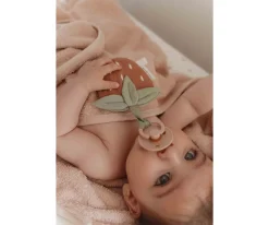 Niños Little Dutch Chupetero Muselina Fresa