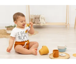 The Cotton Cloud Chupetero Silicona Chevron Rainbow^ Chupeteros