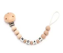 Mami Me Mima Chupetero Silicona Personalizado Eco Beige^ Chupeteros