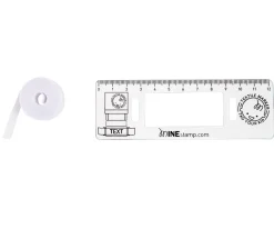 Mine Cinta blanca termoadhesiva + centrador para Sellos Personalizados^ Sellos Personalizados