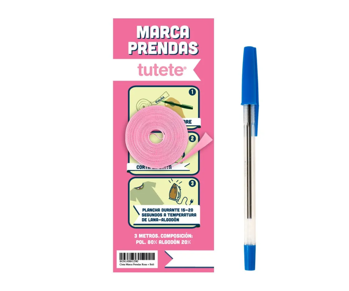 Tutete Cinta Marca Prendas Rosa + Boli^ Cintas Marca Prendas