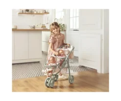 Niños La nina Cochecito Gemelar para Muñecas Amanda