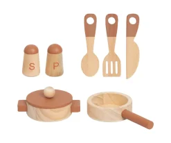Así Toys Cocina de Madera con Accesorios Beige^Niños Cocinitas De Juguete