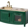 Maileg Cocinita Dark Green^Niños Casa De Muñecas De Madera