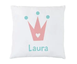 Tutete Cojín Personalizado Corona Rosa^ Cojines Infantiles