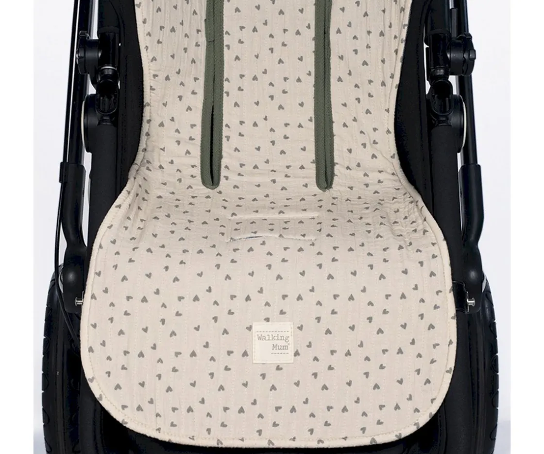 Walking Mum Colchoneta Silla de Paseo Corazones Poppy Moss^Niños Accesorios Carrito Bebé