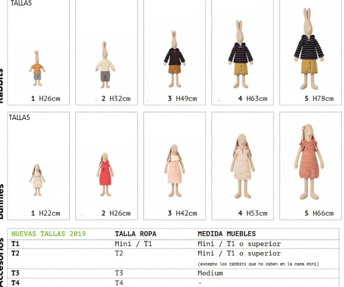 Maileg Conejito Talla 2 Marrón Chocolate con Traje de Ballet y Falda Crema^Niños Peluches